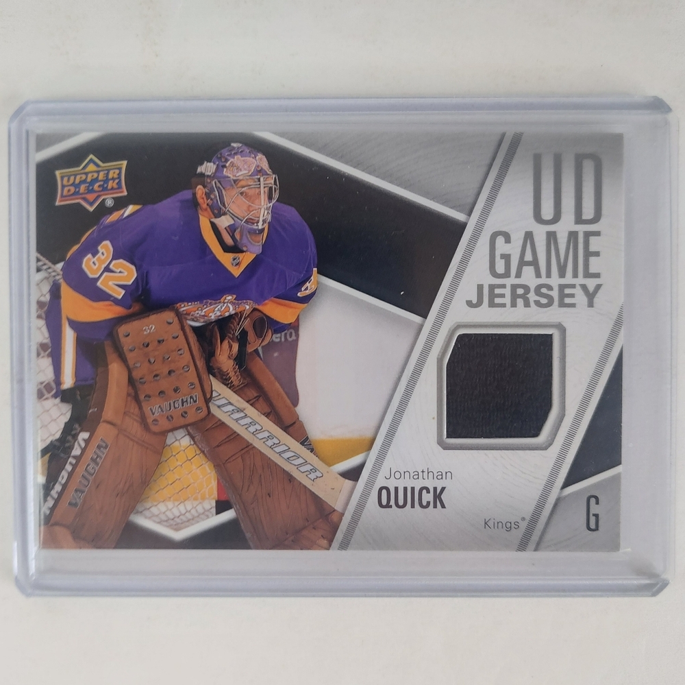 Jonathan Quick UD Game-Used Jersey Card Colorado L.A. Kings 2011/12